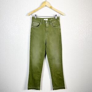 Closed Women’s Glow Straight Leg Raw Hem Jeans in Green Size 26‎